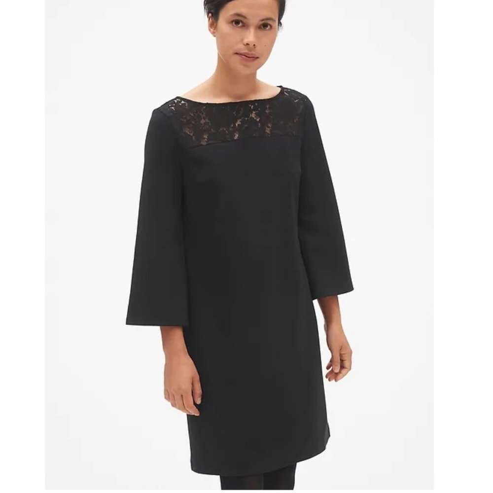 Gap Lace Yoke Shift Dress Size LP v262